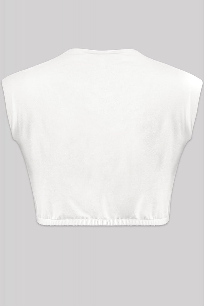 Bootafull Crop Top Off White - Style Delivers