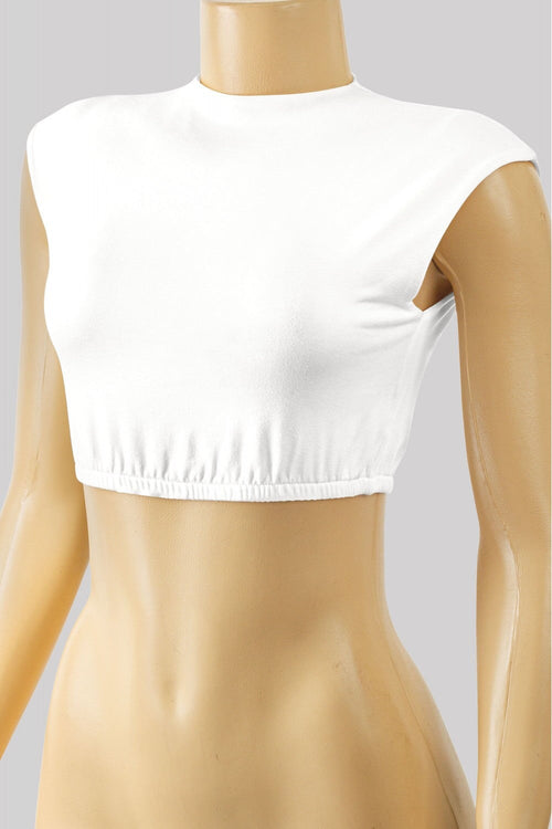 Bootafull Crop Top Off White - Style Delivers