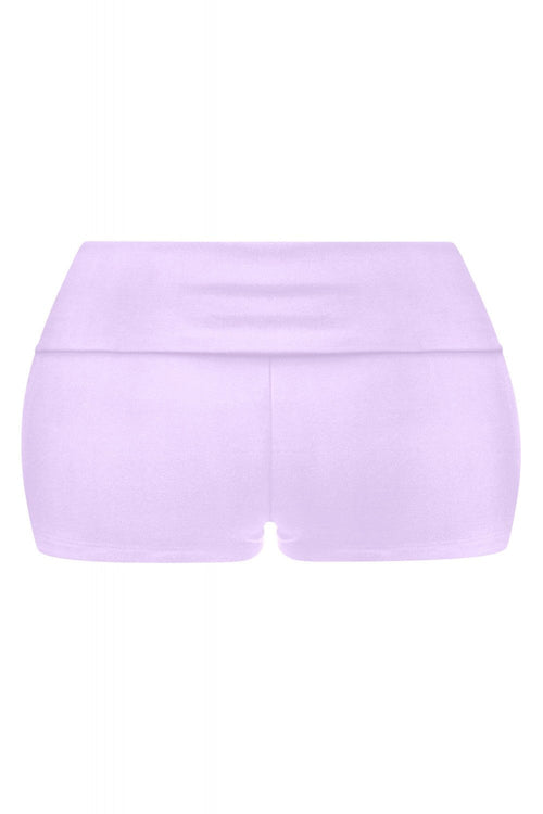 Savina Low Rise Fold Over Shorts Lavender - Style Delivers
