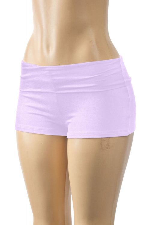 Savina Low Rise Fold Over Shorts Lavender - Style Delivers