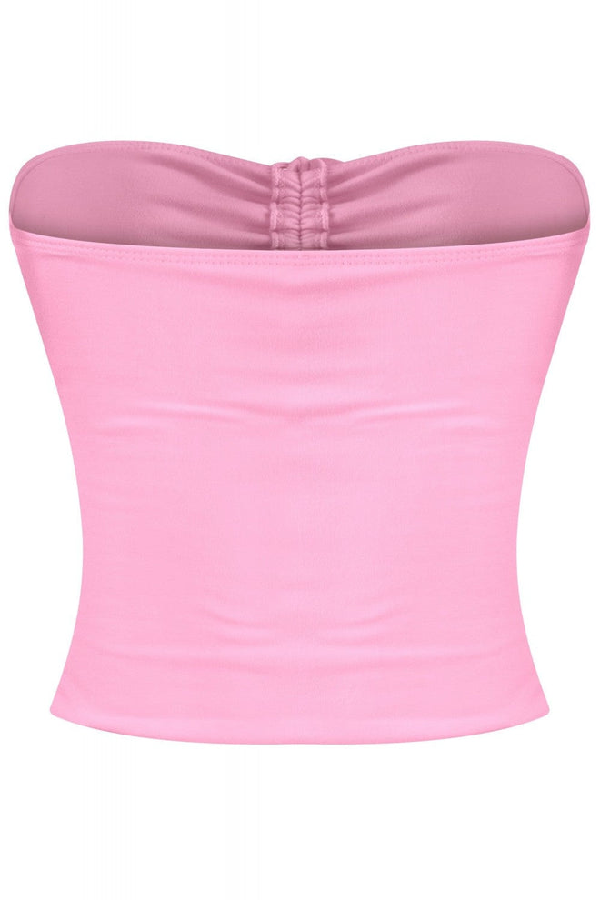 Catalana Strapless Tube Top Pink - Style Delivers