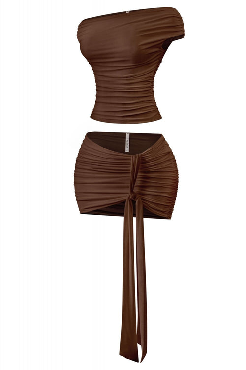 Princessa Two Piece Set Brown - Style Delivers