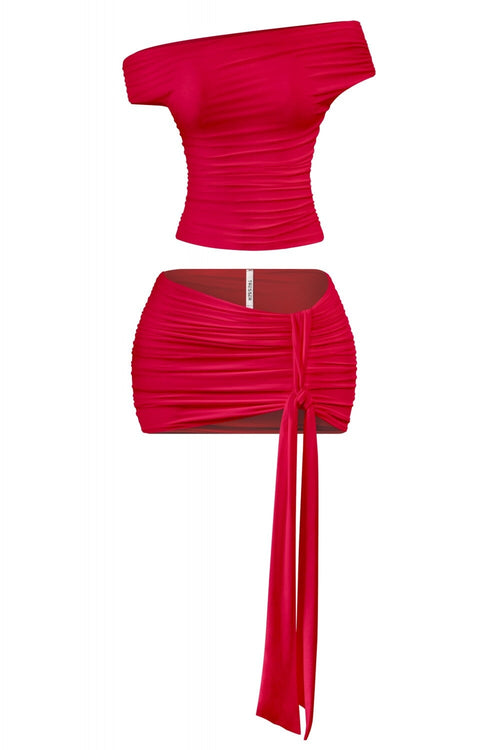 Princessa Two Piece Set Red - Style Delivers