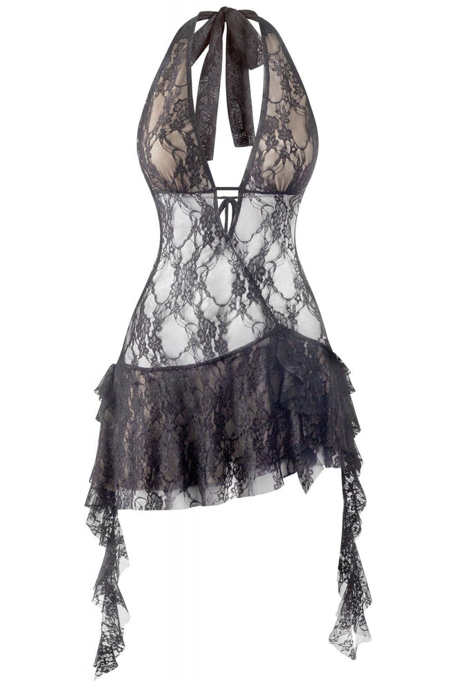 Swoon Lace Mini Dress Black FESTIVAL - Style Delivers