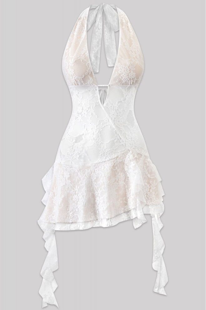 Swoon Lace Mini Dress White - Style Delivers