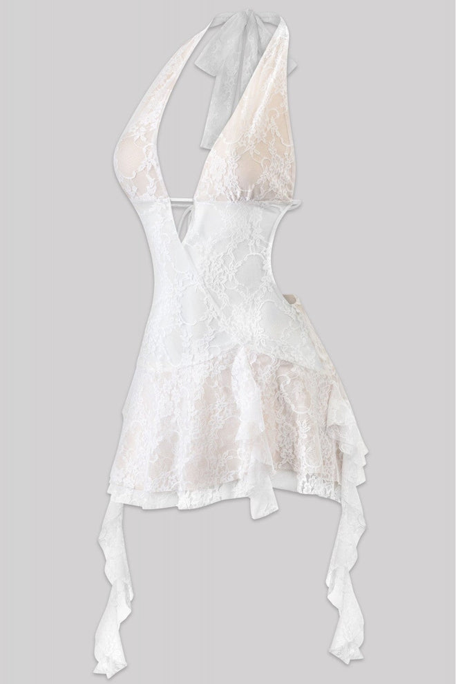 Swoon Lace Mini Dress White - Style Delivers