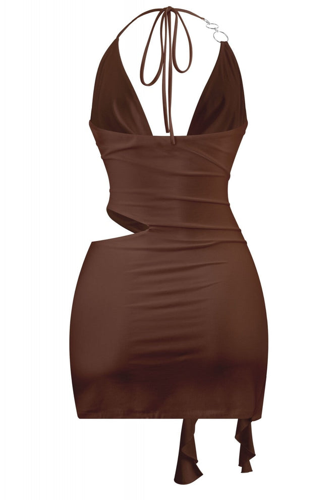Sexy Lexi Mini Dress Brown - Style Delivers