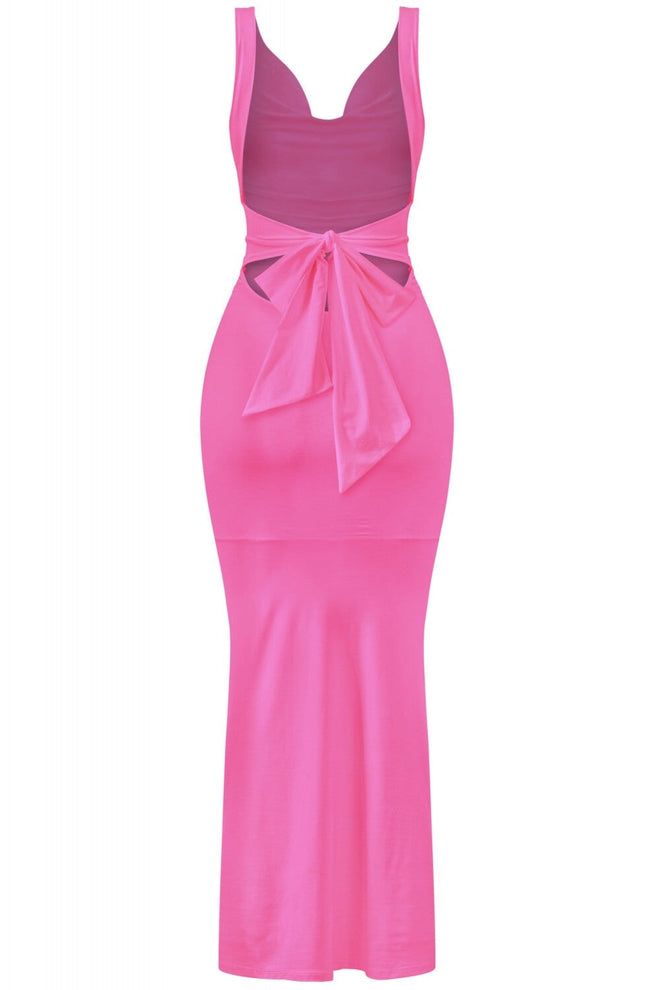 Foxtina Maxi Dress Hot Pink - Style Delivers