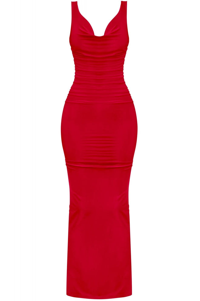 Foxtina Maxi Dress Red - Style Delivers