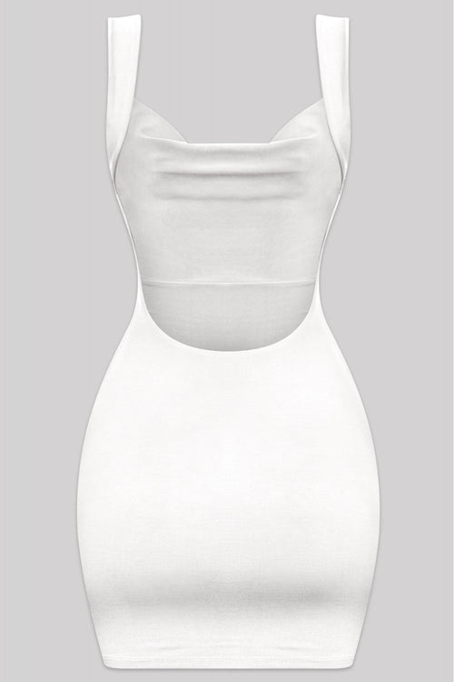 Sitara Open Back Mini Dress White - Style Delivers