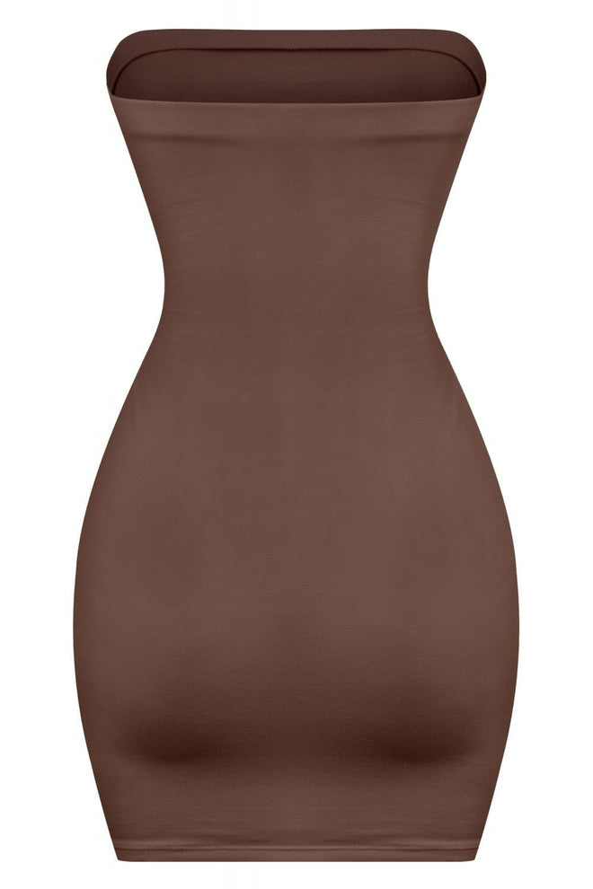 Like a Dove Strapless Mini Dress Brown - Style Delivers