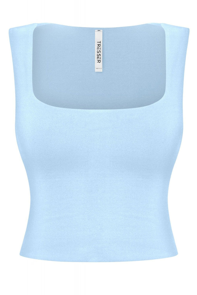 Teena Sleeveless Top Baby Blue - Style Delivers