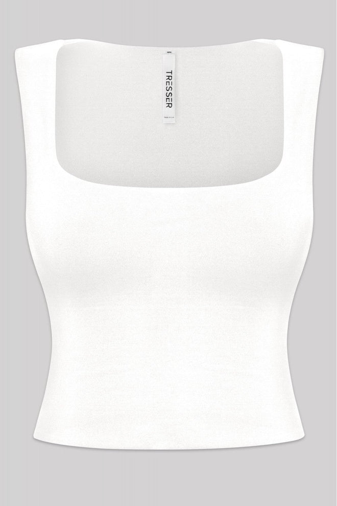 Teena Sleeveless Top White - Style Delivers