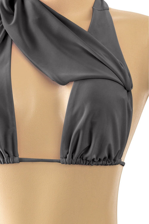 Drea Halter Top Charcoal - Style Delivers