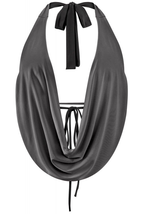 Drea Halter Top Charcoal - Style Delivers