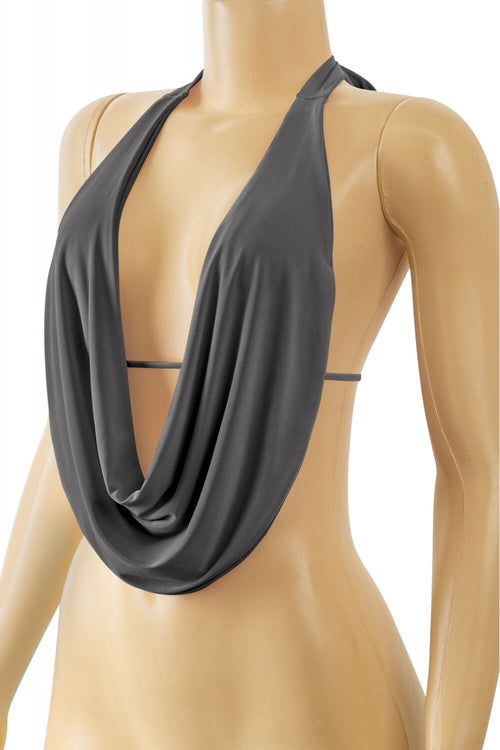 Drea Halter Top Charcoal - Style Delivers