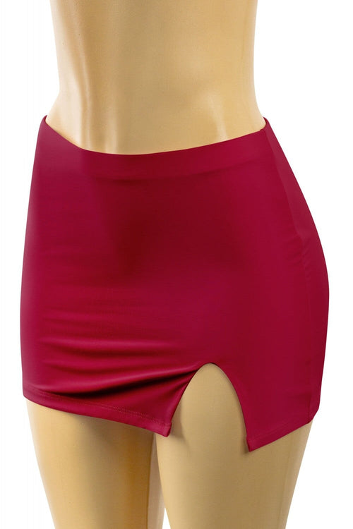 Dream Land Mid Waisted Mini Skirt Burgundy - Style Delivers