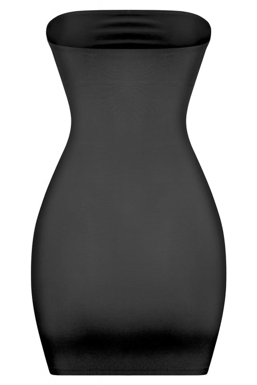 Cut It Out Strapless Mini Dress Black - Style Delivers