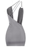 Axel Sleevless Asymmetrical Mini Dress Charcoal - Style Delivers