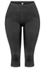 Kimmy Mid Rise Capri Leggings Black Bottoms Tresser 