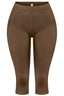 Kimmy Mid Rise Capri Leggings Brown Bottoms Tresser 