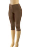 Kimmy Mid Rise Capri Leggings Brown Bottoms Tresser 