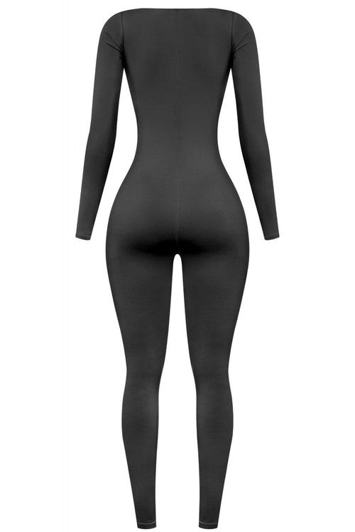 Jazelle Square Neck Jumpsuit Black - Style Delivers