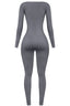 Jazelle Square Neck Jumpsuit Charcoal - Style Delivers