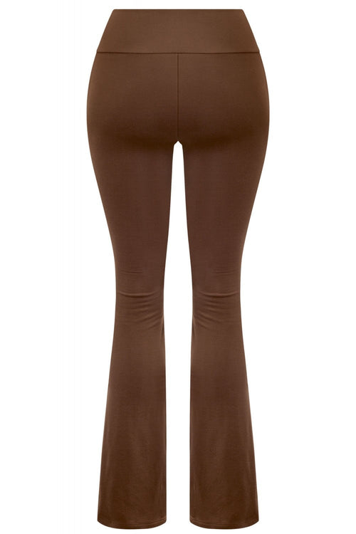 Flying V Low Rise Pants Brown - Style Delivers