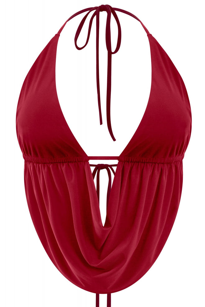 Sexy Af Halter Top Burgundy