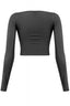 Get the Scoop Long Sleeve Top Black - Style Delivers