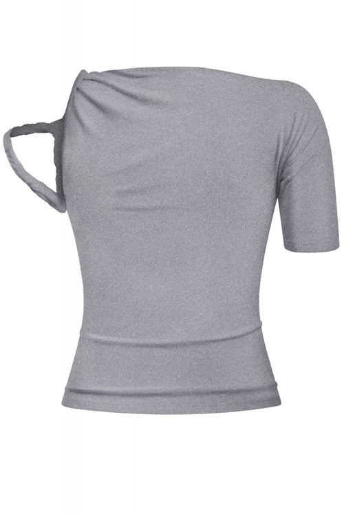 Knotty Girl Top Heather Grey - Style Delivers