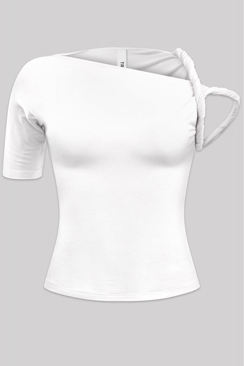 Knotty Girl Top Off White - Style Delivers