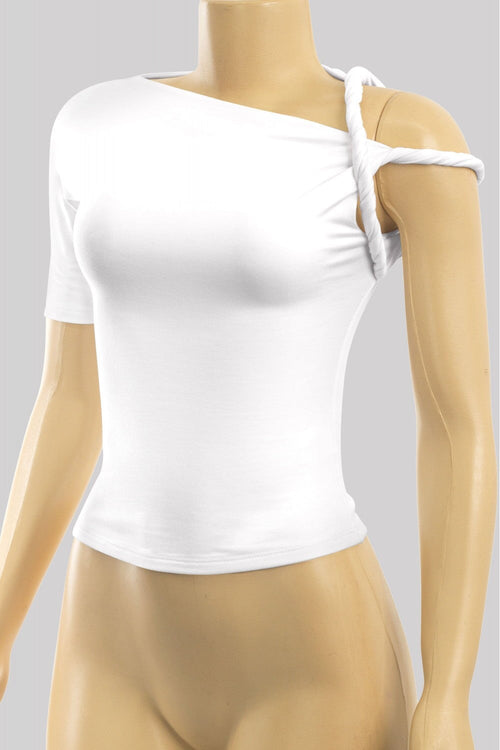 Knotty Girl Top Off White - Style Delivers