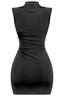 Haley High Mock Neck Mini Dress Black - Style Delivers