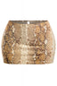 Low Waisted Snake Print Mini Skort Bottoms Tresser 