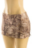Low Waisted Foilage Print Mini Skort Bottoms Tresser 