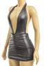 Haleigh Halter Metallic Mini Dress Silver - Style Delivers