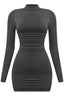 Temptation Mock Neck Mini Dress Black - Style Delivers