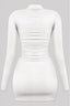 Temptation Neck Mini Dress Off White - Style Delivers