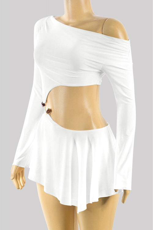 Tropix Vacay Cut Out Mini Dress White - Style Delivers