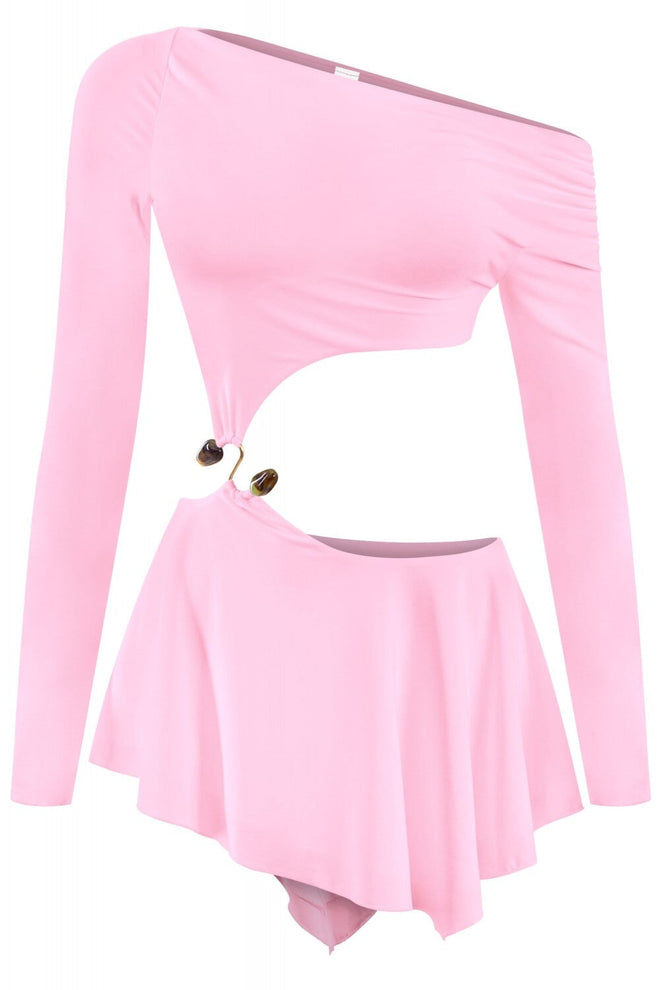 Tropix Vacay Cut Out Mini Dress Pink - Style Delivers