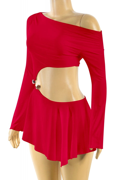 Tropix Vacay Cut Out Mini Dress Red - Style Delivers