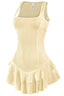 Bitty Bop Rib Knit Mini Dress Butter Cream - Style Delivers