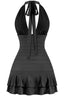 Gimme a Hug Halter Mini Dress Black - Style Delivers