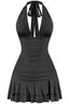 Gimme a Hug Halter Mini Dress Black - Style Delivers