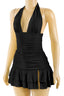 Gimme a Hug Halter Mini Dress Black - Style Delivers