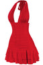 Gimme a Hug Halter Mini Dress Red - Style Delivers