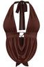 Cassandra Crop Top Brown - Style Delivers