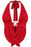 Get Down Tonight Halter Crop Top Red - Style Delivers